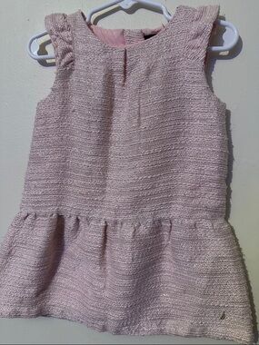 Nautica Shimmer Pink Sleeveless Peplum Dress